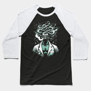 Male Gorgon Steam Punk Doctor Scientist Alchemist Experiment Baseball T-Shirt